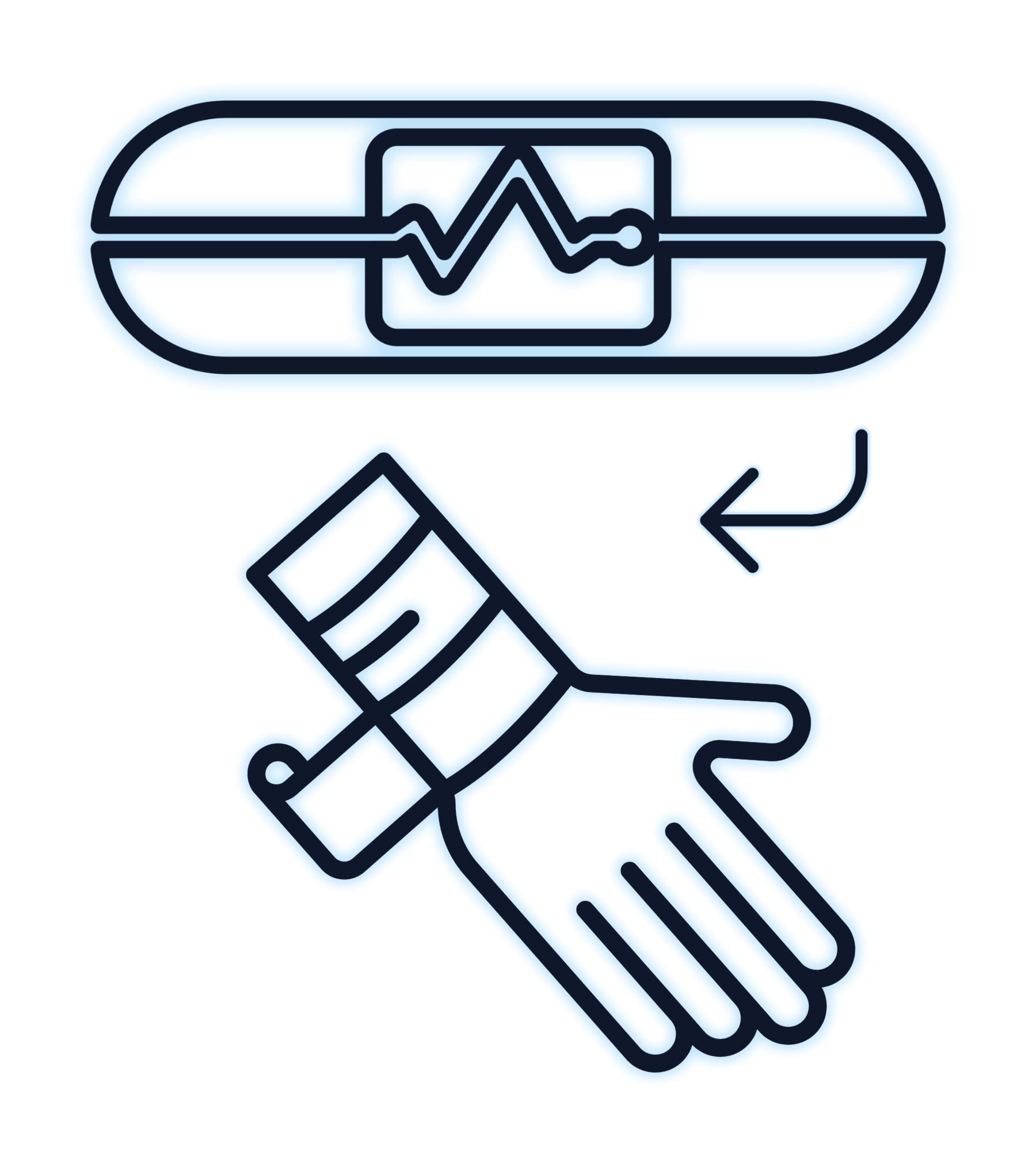 Bandaged Hand and DigiBooBoo Device