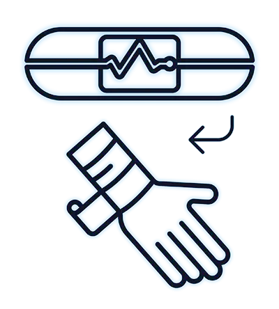 Bandaged Hand and DigiBooBoo Device